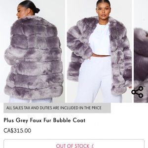 Bubble faux fur coat pretty little thing